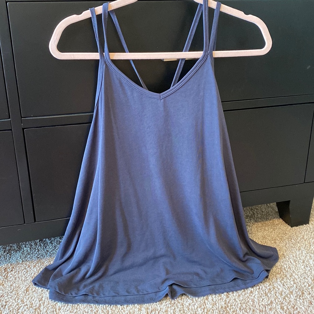 Navy Blue Flowy Tank
